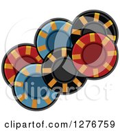 Poster, Art Print Of Colorful Poker Chips