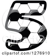 Poster, Art Print Of Grayscale Soccer Ball Number Five