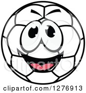 Poster, Art Print Of Smiling Happy Soccer Ball Character