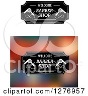 Poster, Art Print Of Welcome Barber Shop Designs With Blow Dryers