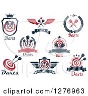 Poster, Art Print Of Throwing Darts And Text Sports Designs