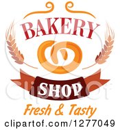 Clipart Of A Soft Pretzel Bakery Shop Design Royalty Free Vector Illustration