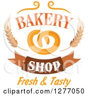 Clipart Of A Soft Pretzel Bakery Shop Design 2 Royalty Free Vector Illustration