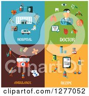 Poster, Art Print Of Hospital Doctor Ambulance And Recipe Designs