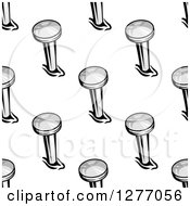 Clipart Of A Seamless Patterned Background Of Nails Royalty Free Vector Illustration