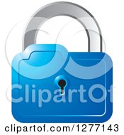 Poster, Art Print Of Blue And Silver Padlock