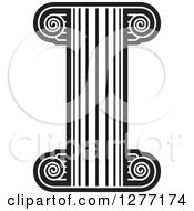Poster, Art Print Of Black And White Fancy Pillar Column