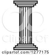 Clipart Of A Grayscale Pillar Column Royalty Free Vector Illustration by Lal Perera