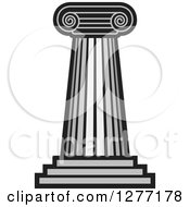 Poster, Art Print Of Grayscale Fancy Pillar Column