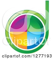 Clipart Of A Colorful Letter D Royalty Free Vector Illustration
