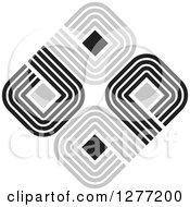 Clipart Of A Black And Gray Lined Letter A Diamond Royalty Free Vector Illustration