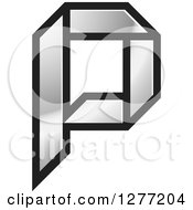 Poster, Art Print Of Black And Silver Paper Letter P