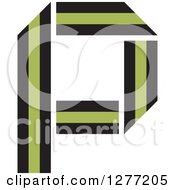 Poster, Art Print Of Black And Green Paper Letter P