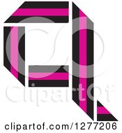 Poster, Art Print Of Black And Pink Paper Letter Q