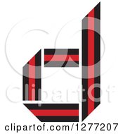 Poster, Art Print Of Black And Red Paper Letter D