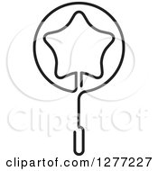 Clipart Of A Black And White Star Wand Icon Royalty Free Vector Illustration by Lal Perera