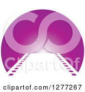 Poster, Art Print Of Film Strip Leading To A Purple Circle