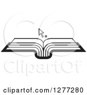 Poster, Art Print Of Black And White Cursor Over An Open Book