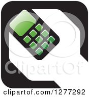 Poster, Art Print Of Black White And Green Wrench And Cell Phone Settings Icon