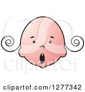 Clipart Of A Surprised Caucasian Baby Face With Tendrils Royalty Free Vector Illustration by Lal Perera