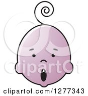 Clipart Of A Surprised Black Baby Face Royalty Free Vector Illustration by Lal Perera