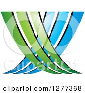 Poster, Art Print Of Blue And Green Abstract Ecology Logo 3