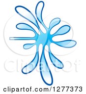Clipart Of A Blue Water Splash Royalty Free Vector Illustration