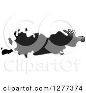 Clipart Of A Black Ink Spill Or Splatter Royalty Free Vector Illustration