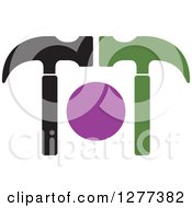 Poster, Art Print Of Green Purple And Black Hammer Design