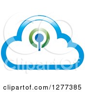 Poster, Art Print Of Blue Cloud And Signal Design