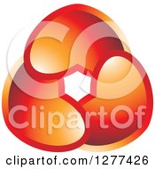 Clipart Of A Circle Of Three Gradient Hearts Royalty Free Vector Illustration