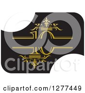 Clipart Of A Black And Gold Label With Luxury Crowns And Number 10 Royalty Free Vector Illustration