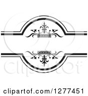 Poster, Art Print Of Black And White Label With Luxury Crowns