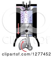 Clipart Of A Compression Ignition Diagram Royalty Free Vector Illustration by Lal Perera