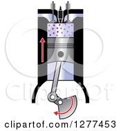 Clipart Of A Compression Ignition Diagram 2 Royalty Free Vector Illustration