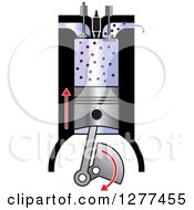 Clipart Of A Compression Ignition Diagram 4 Royalty Free Vector Illustration by Lal Perera