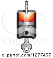 Clipart Of A Compression Ignition Diagram 5 Royalty Free Vector Illustration