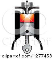 Clipart Of A Compression Ignition Diagram 6 Royalty Free Vector Illustration by Lal Perera
