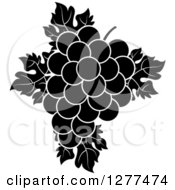 Poster, Art Print Of Black And White Grapes And Leaves