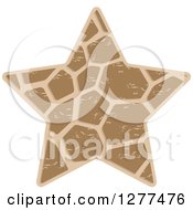 Poster, Art Print Of Brown Patterned Star