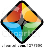 Poster, Art Print Of Diamond Of Colorful Triangles