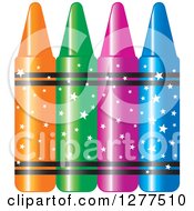 Poster, Art Print Of Colorful Crayons With Star Wrappers