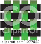 Clipart Of A Black And Green Weave On White Royalty Free Vector Illustration by Lal Perera