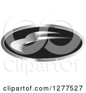 Clipart Of A Black And Silver Abstract Logo Royalty Free Vector Illustration