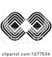 Black And White Diamond And Line Infinity Symbol