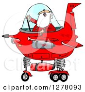 Poster, Art Print Of Santa Claus Piloting A Christmas Starship
