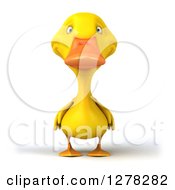 Clipart Of A 3d Yellow Duck Royalty Free Illustration