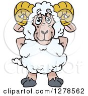 Poster, Art Print Of Happy Ram Sheep Standing