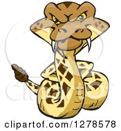 Poster, Art Print Of Happy Rattlesnake With His Hands Behind His Back