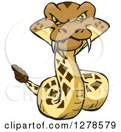 Clipart Of A Happy Rattlesnake Royalty Free Vector Illustration by Dennis Holmes Designs